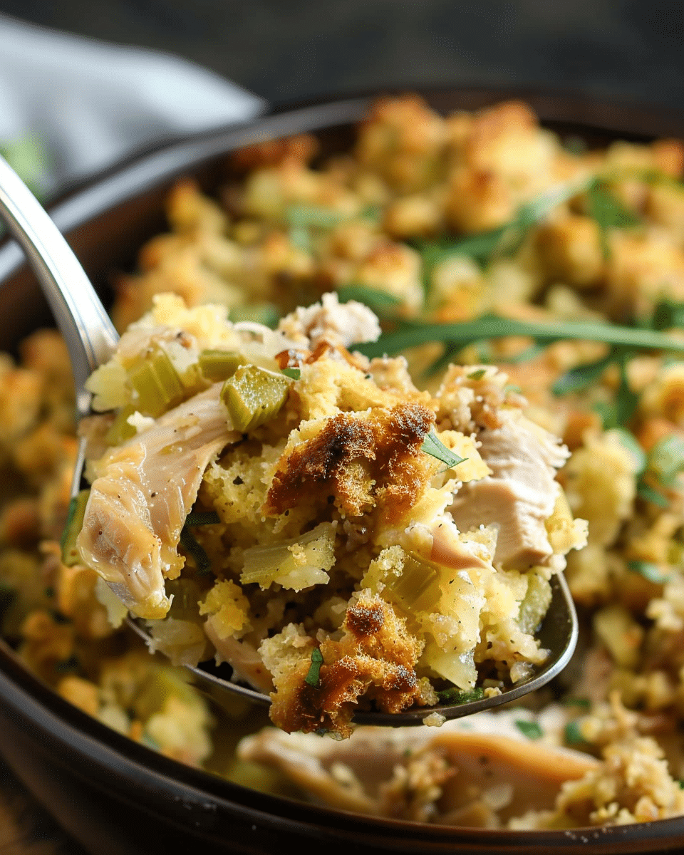 Slow Cooker Chicken and Stuffing