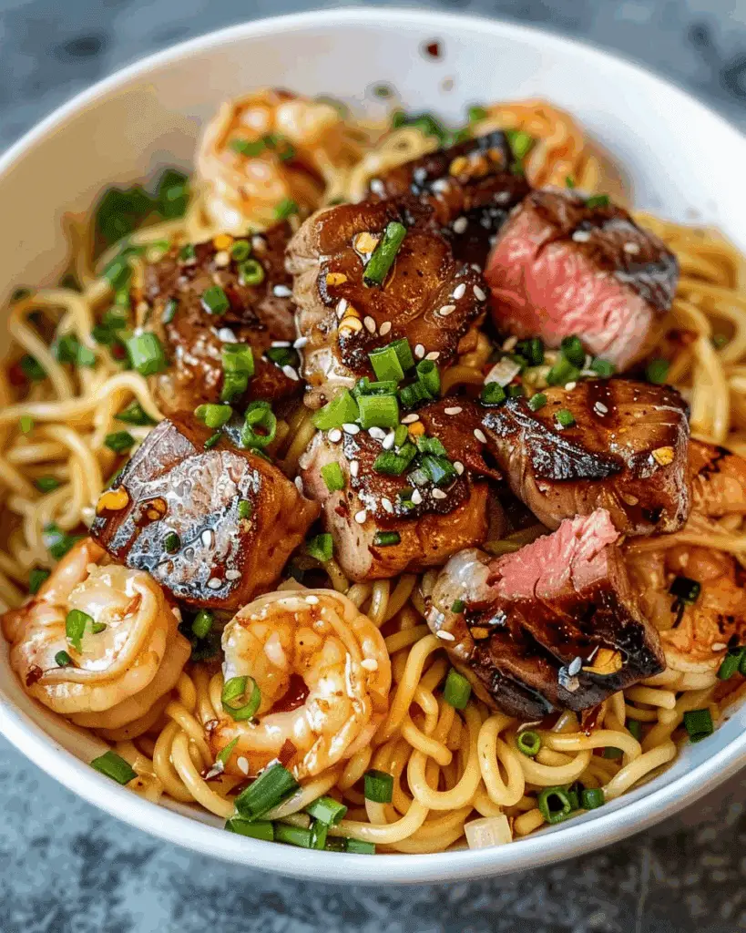 Surf & Turf Garlic Noodles