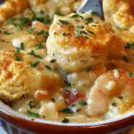 Seafood Pot Pie with Cheddar Bay Biscuit Topping