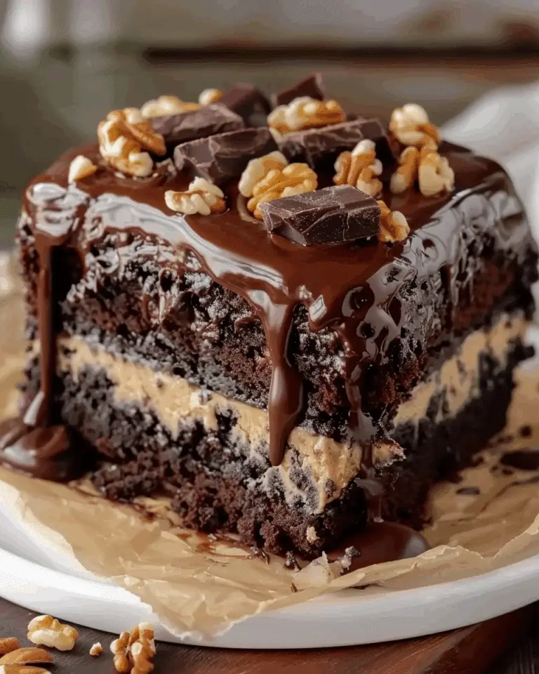 German Chocolate Poke Cake