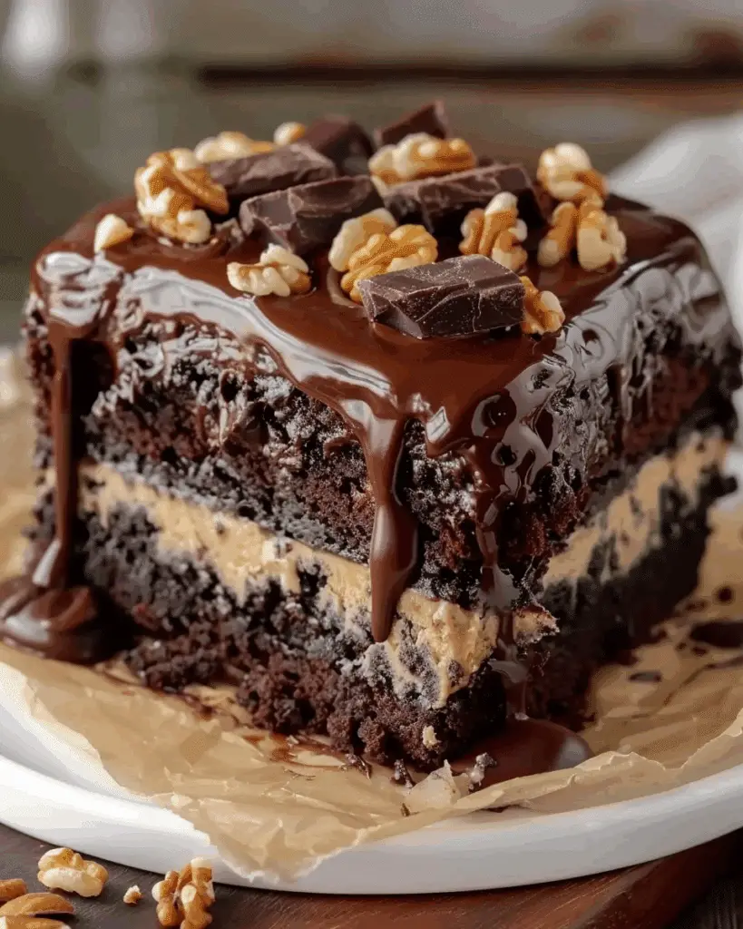German Chocolate Poke Cake