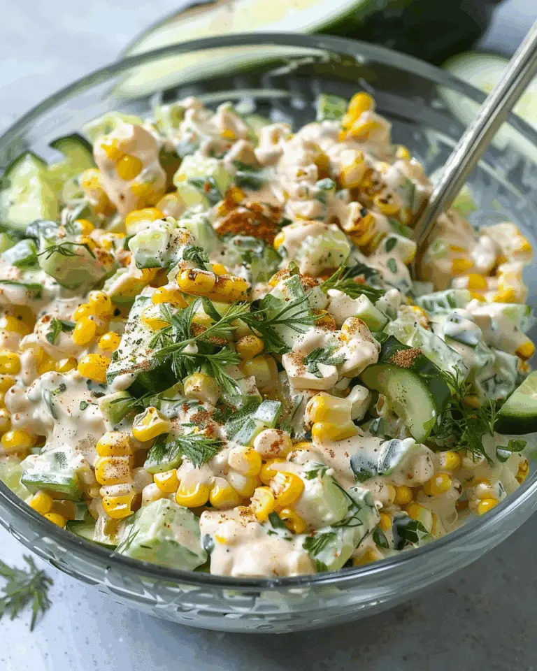 Creamy Street Corn Chicken Cucumber Salad