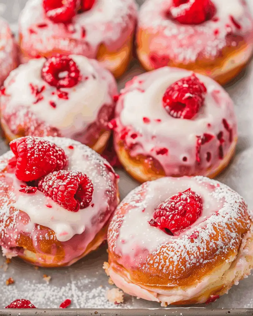 Raspberry Cheesecake Donuts