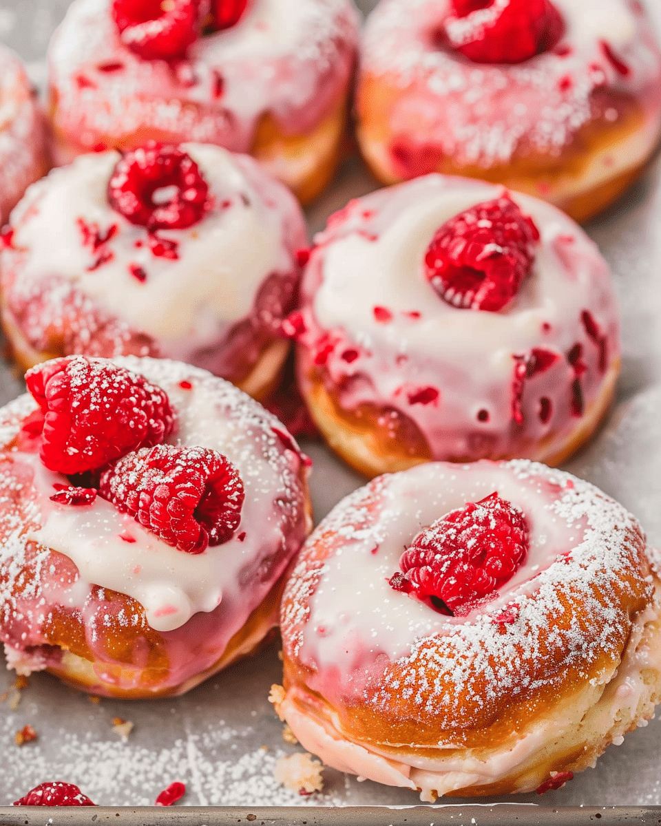 Raspberry Cheesecake Donuts