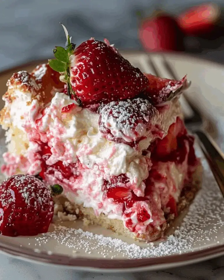 Strawberry Earthquake Cake