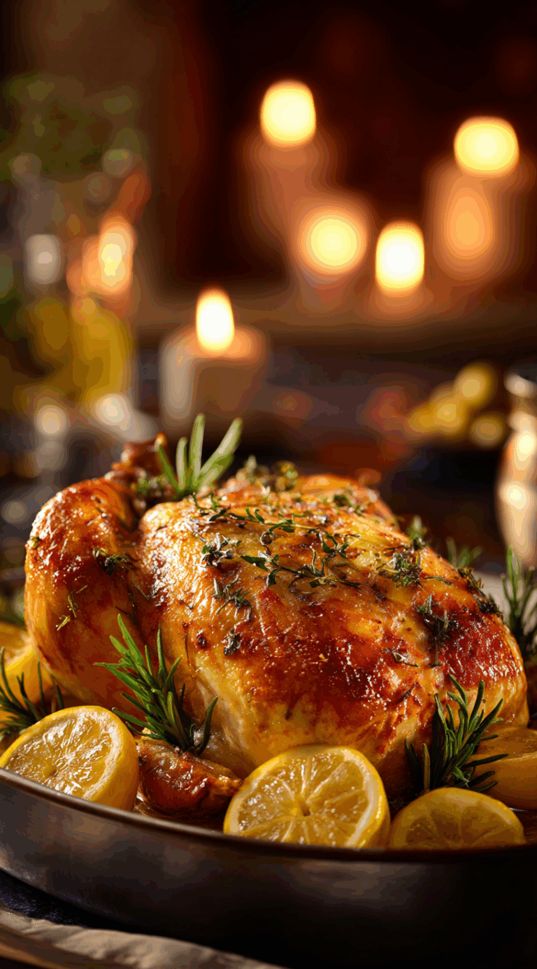 Lemon Garlic Roast Chicken