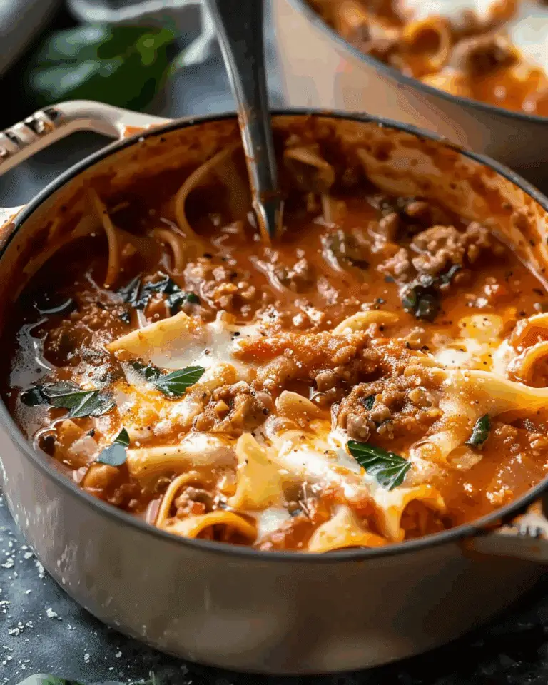 One-Pot Lasagna Soup
