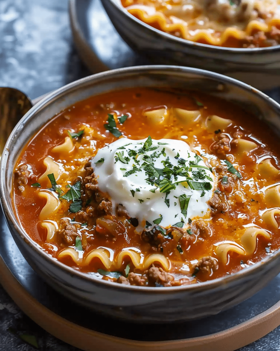 One-Pot Lasagna Soup
