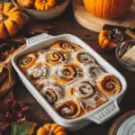 Pumpkin Cinnamon Roll Breakfast Bake