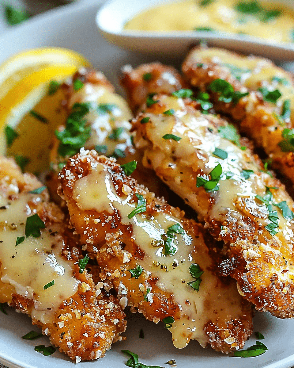 Crispy Lemon-Garlic-Parmesan Chicken Tenders