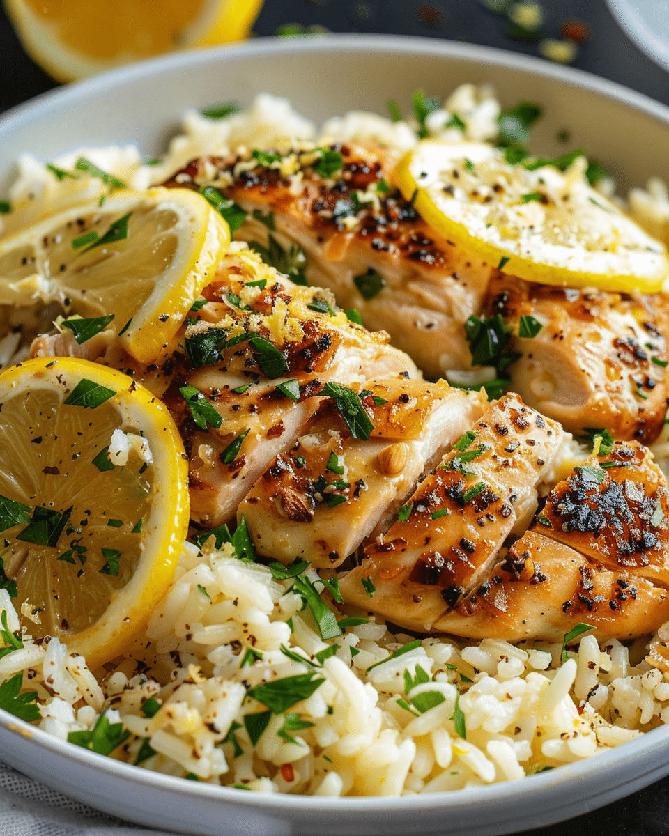 Lemon Garlic Parmesan Chicken & Rice