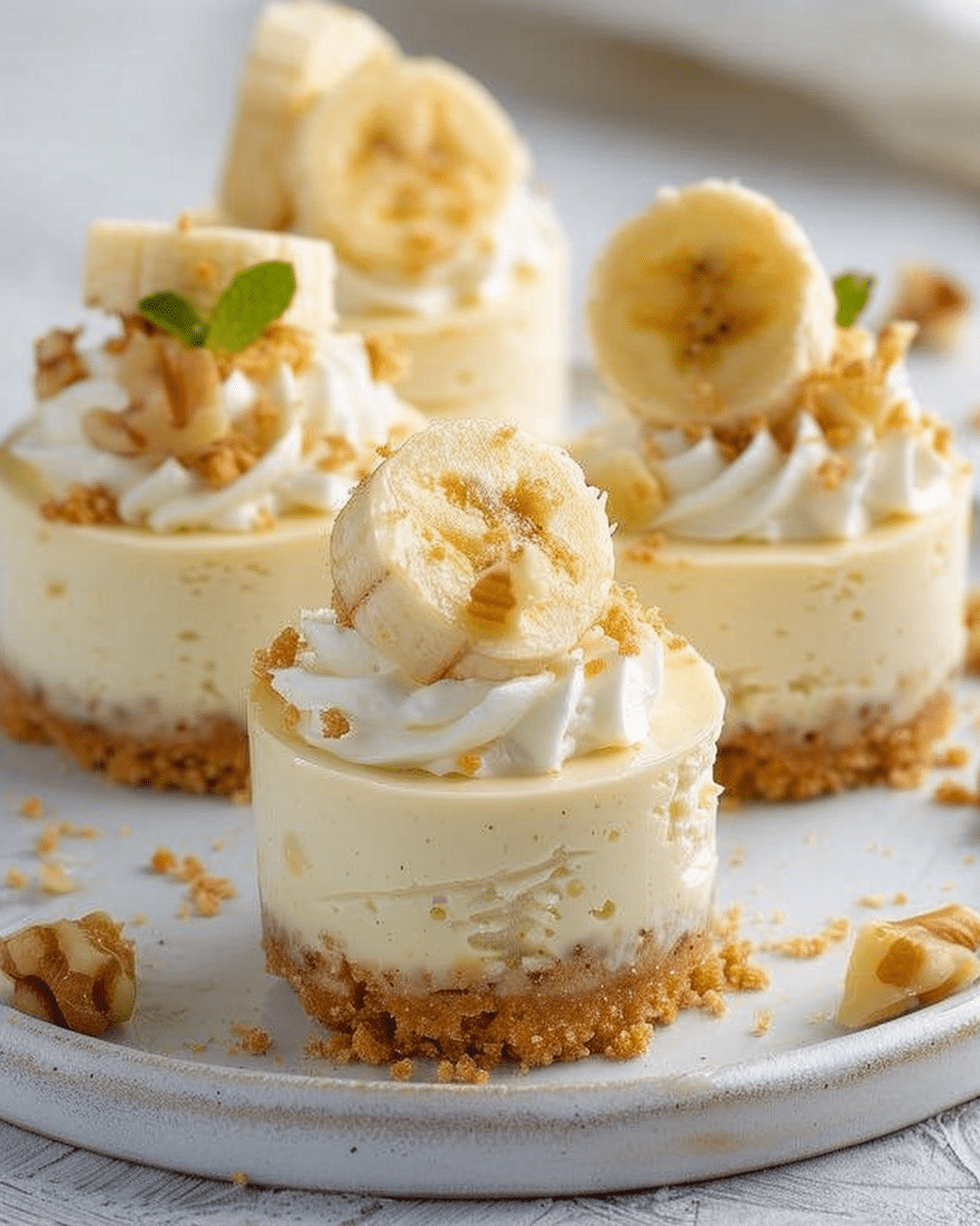 Mini Banana Pudding Cheesecakes