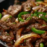 Sizzling Chinese Pepper Steak with Onions