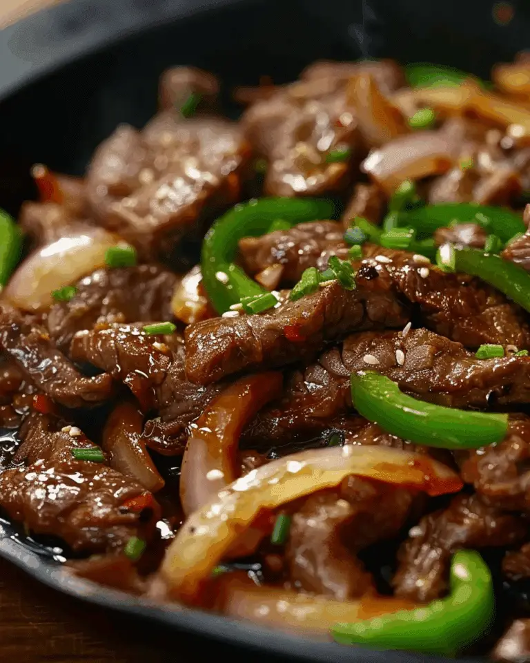 Sizzling Chinese Pepper Steak with Onions