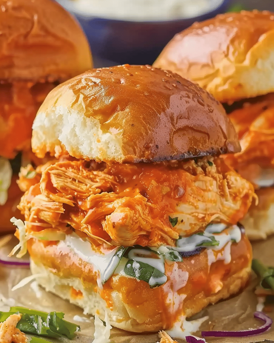 Spicy Buffalo Chicken Sliders