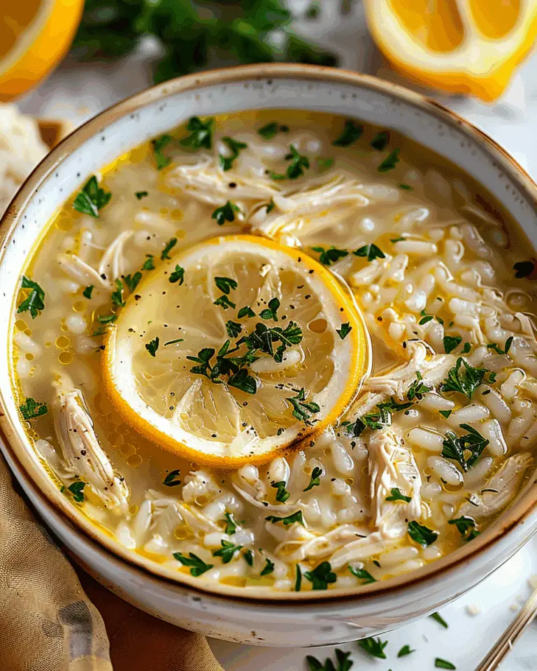 Slow Cooker Lemon Chicken Soup (Avgolemono-Style)