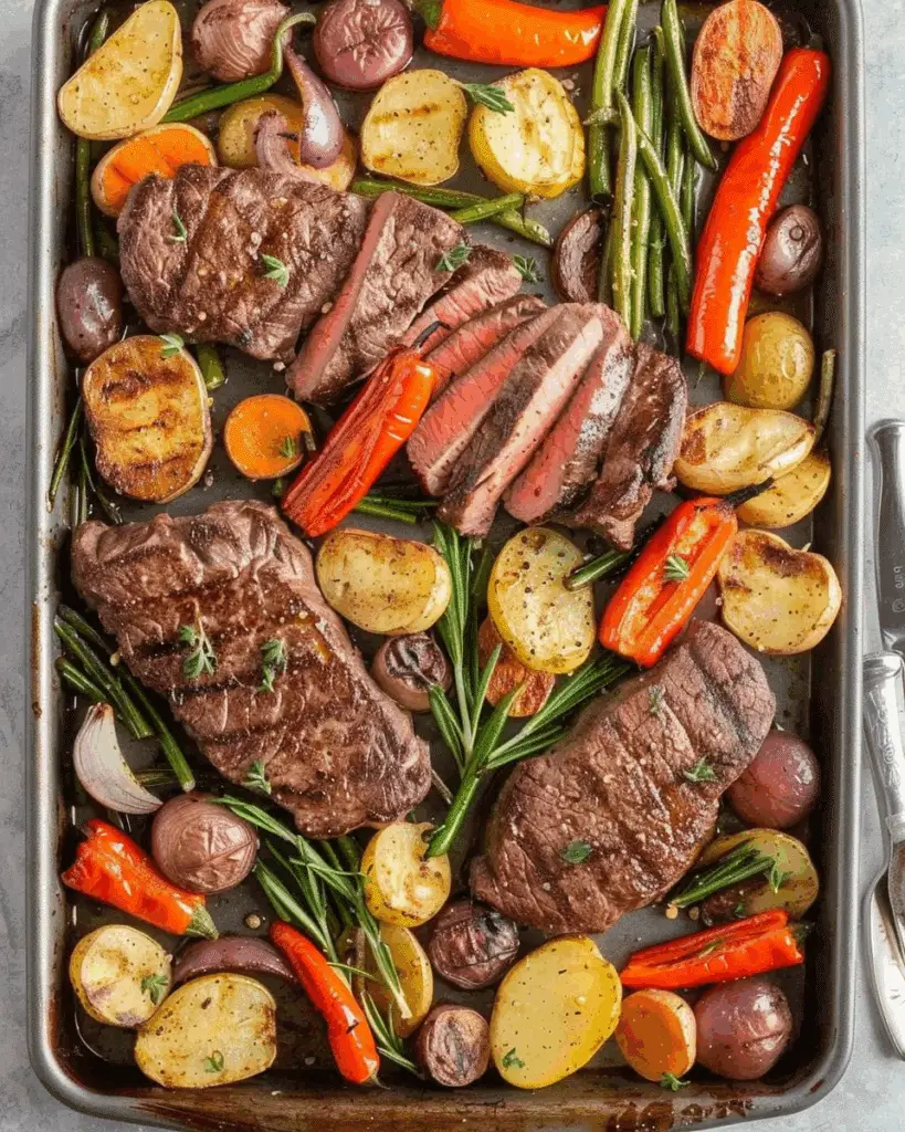 Sheet Pan Steak and Roasted Vegetables