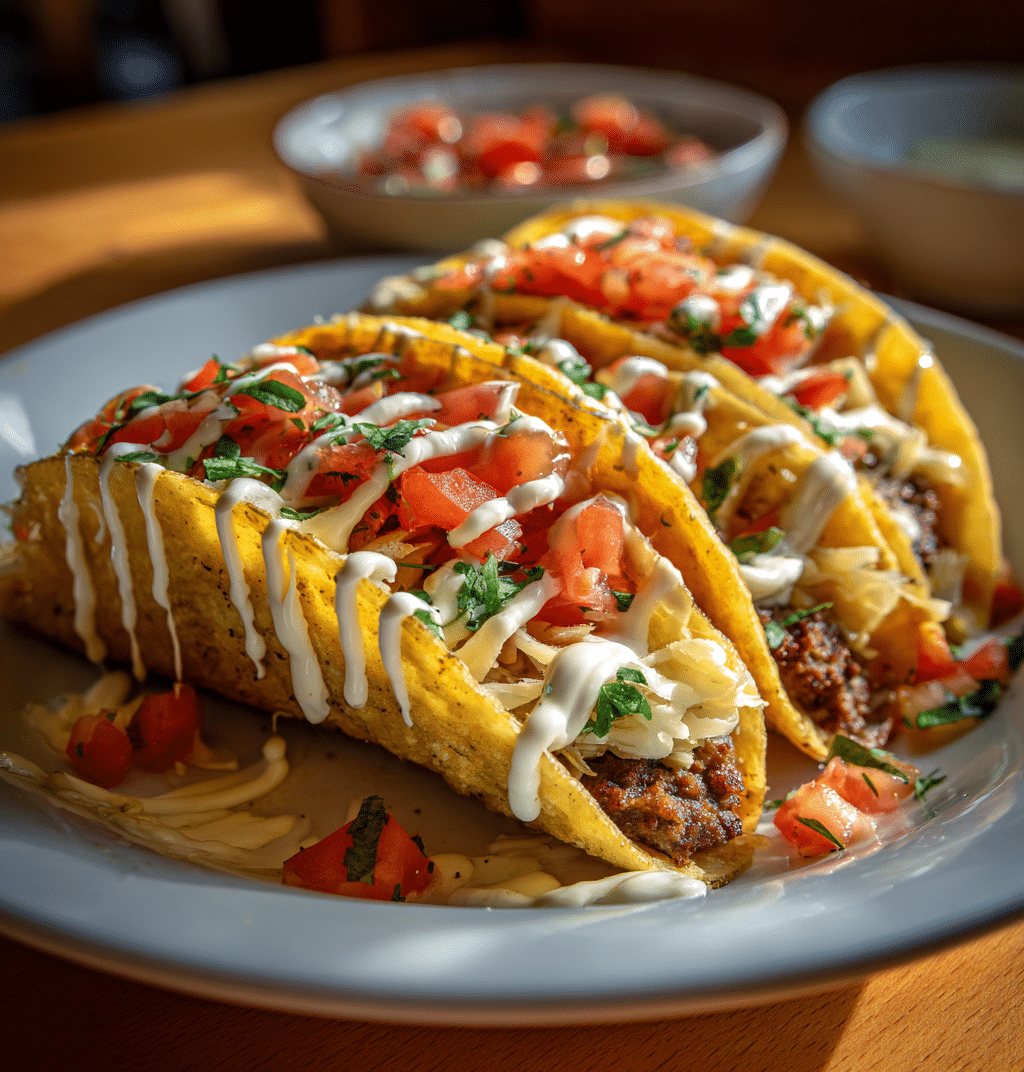 Cheesy Rotel Tacos