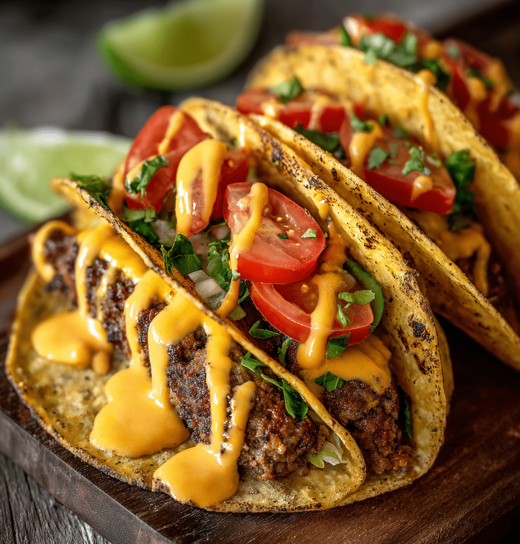 Cheesy Rotel Tacos