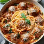 Baked Spaghetti and Meatballs Casserole