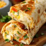 Cheesy Garlic Chicken Wraps