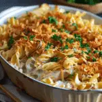 French Onion Chicken Noodle Casserole