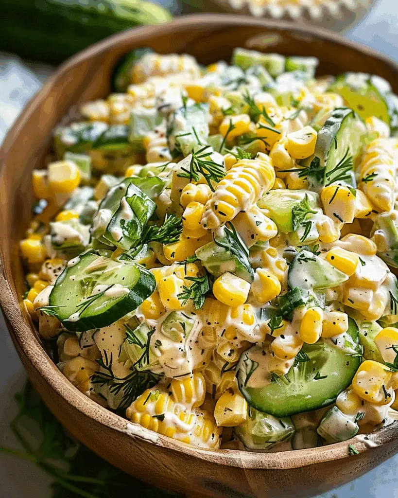 Street Corn Creamy Cucumber Salad