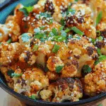 Sweet and Spicy Baked Cauliflower