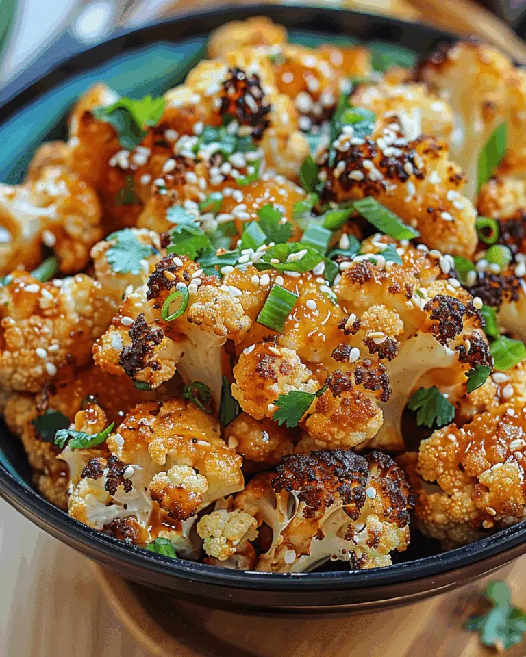 Sweet and Spicy Baked Cauliflower