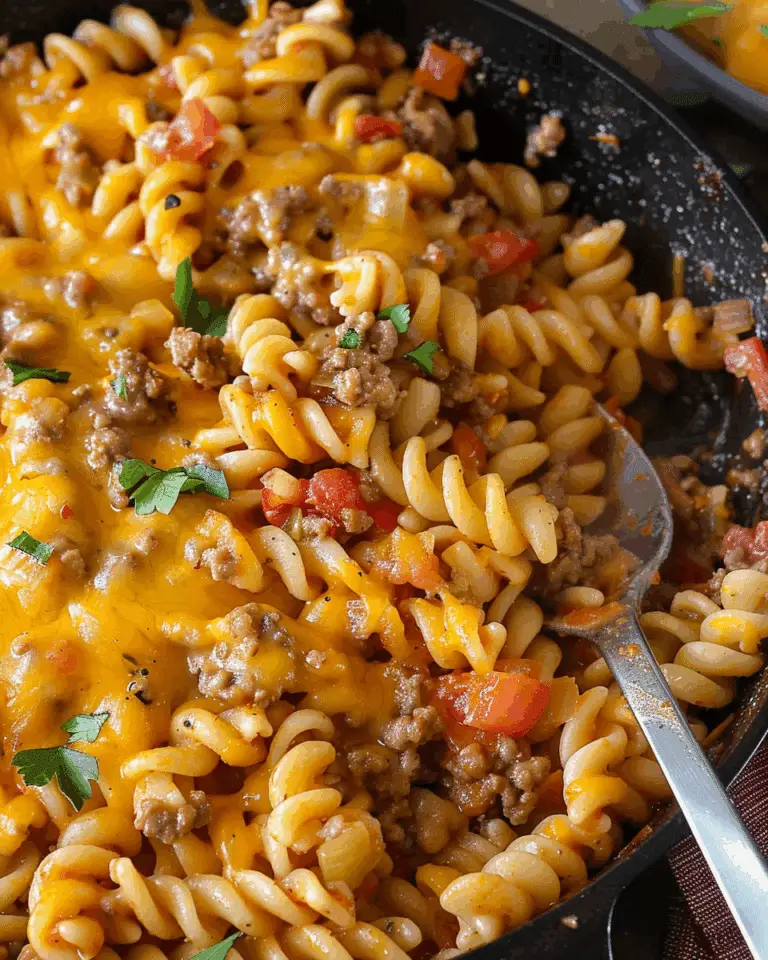 One-Pot Cheeseburger Pasta