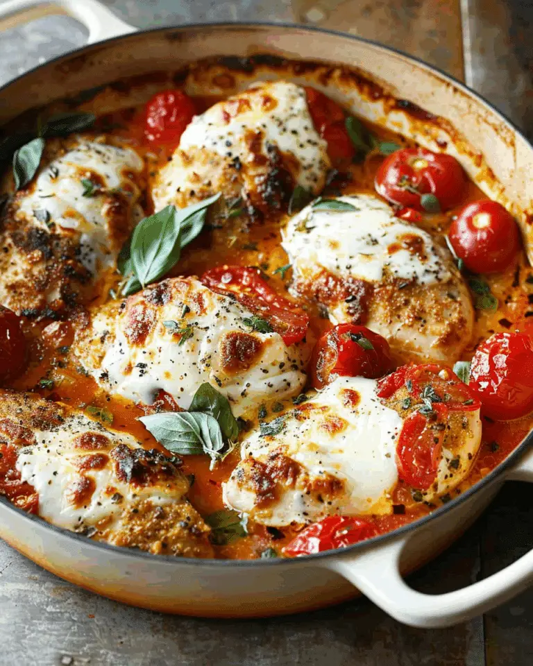 Garlic Tomato Chicken with Mozzarella