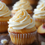 Honey Peach Cupcakes with Cream Cheese Frosting