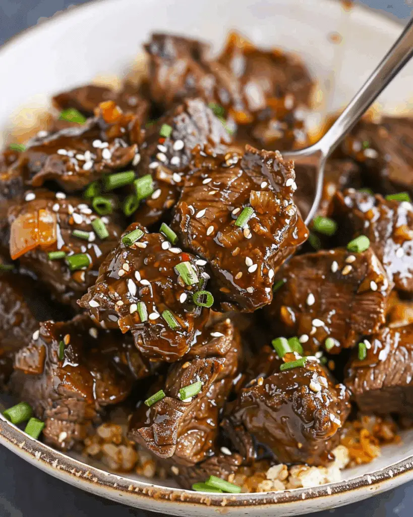 Slow Cooker Honey Garlic Beef Bites