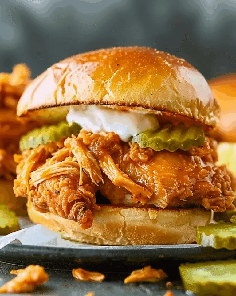 Slow Cooker Nashville Hot Chicken Sandwiches