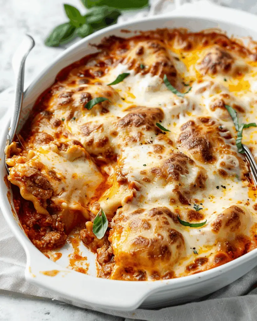 Easy Cheesy Baked Ravioli