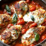 Garlic Tomato Chicken with Mozzarella