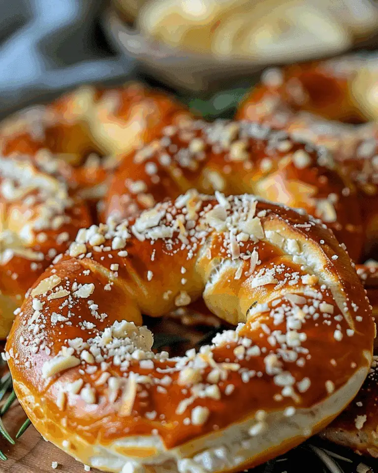 Rosemary Parmesan Mozzarella-Stuffed Pretzels