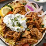 Slow Cooker Chicken Shawarma with Yogurt Sauce