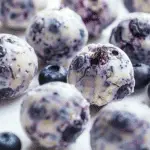No-Bake Blueberry Cheesecake Protein Bites