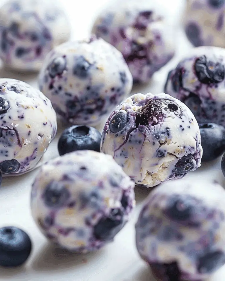 No-Bake Blueberry Cheesecake Protein Bites