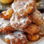 Baked Apple Fritters with Glaze