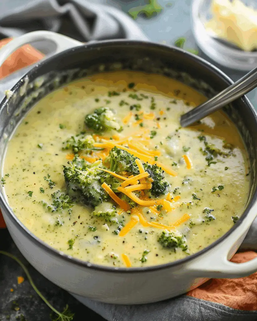 High-Protein Broccoli Cheddar Soup