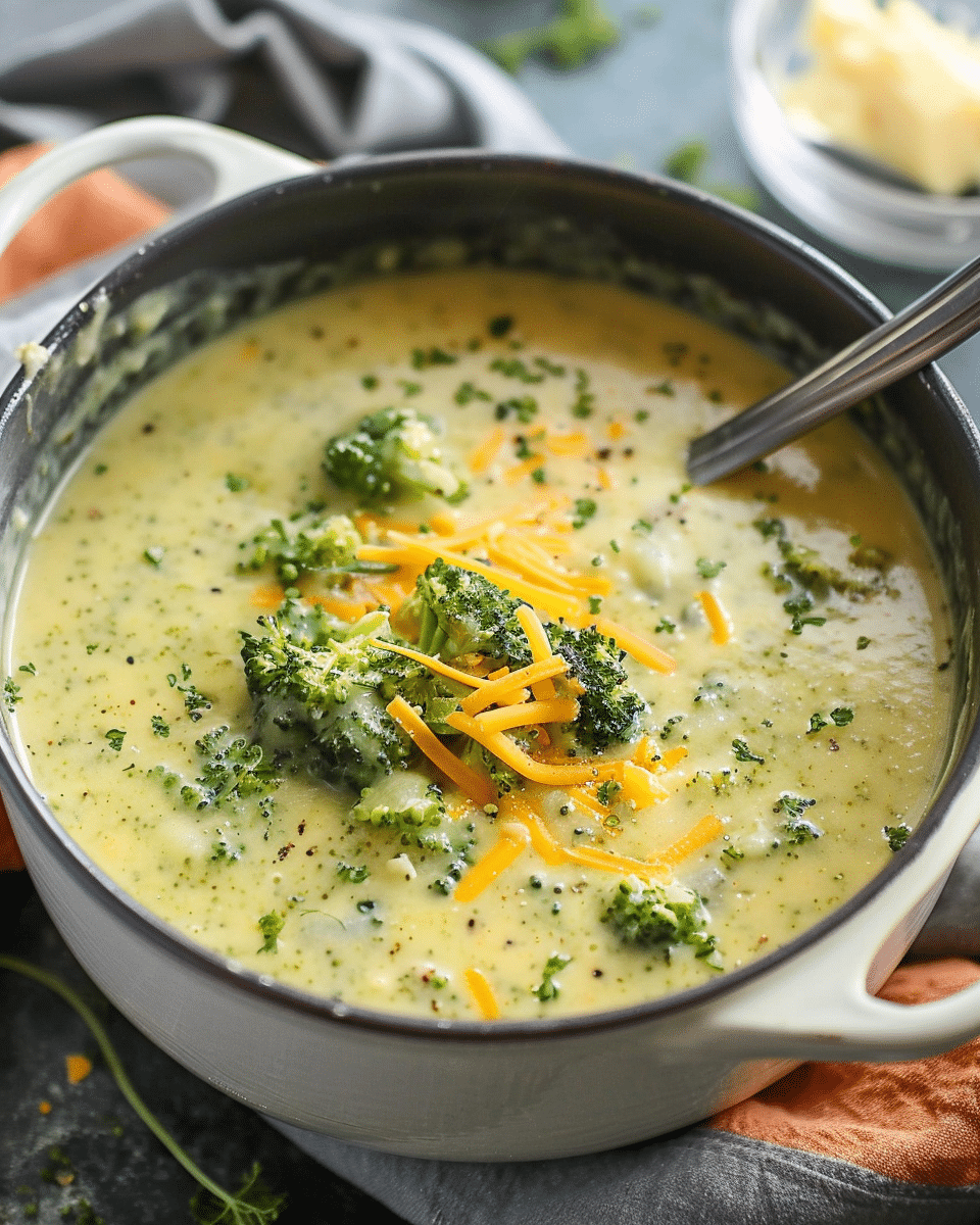 High-Protein Broccoli Cheddar Soup