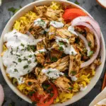 Slow Cooker Chicken Shawarma with Yogurt Sauce
