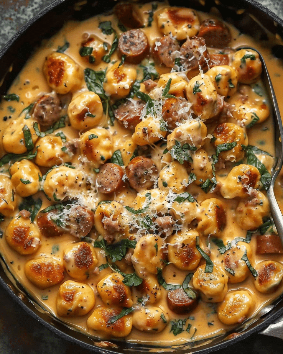 Creamy Butternut Squash Gnocchi with Sausage