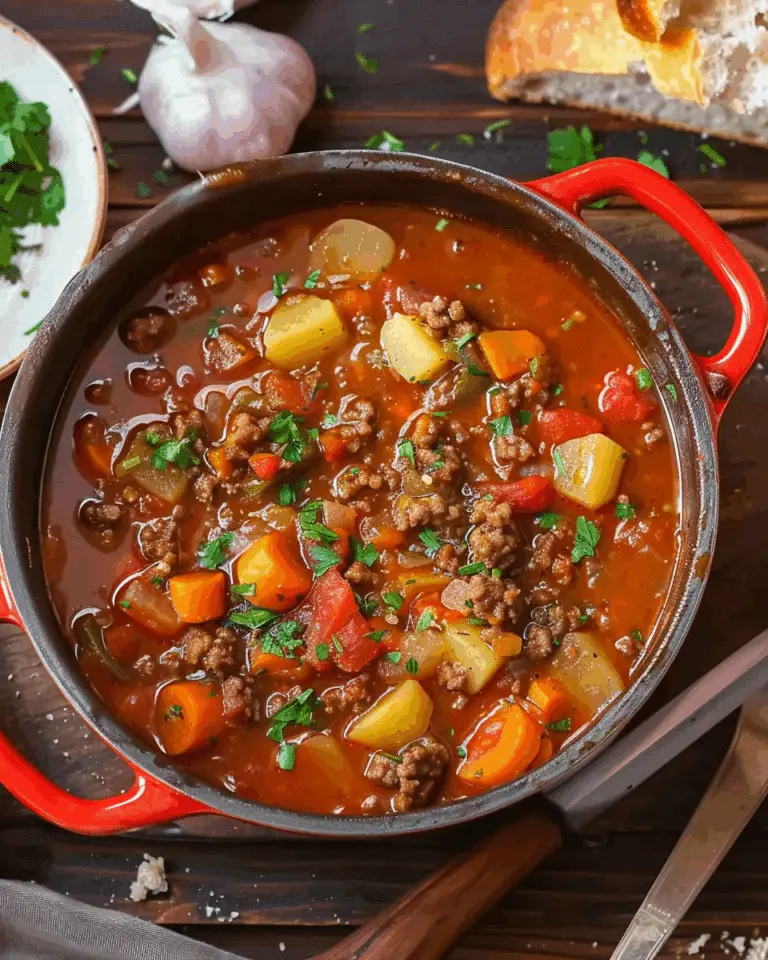 Hearty Ground Beef and Vegetable Stew