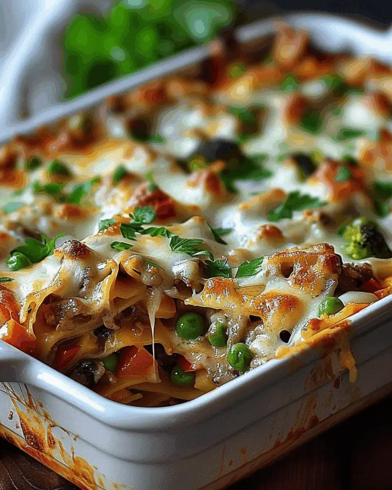 Homemade Cheesy Beef & Vegetable Casserole