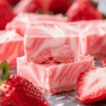 Strawberry Swirl White Chocolate Fudge