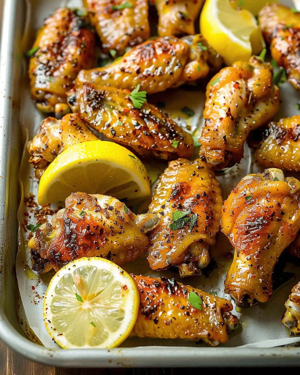 Crispy Lemon Pepper Chicken Wings