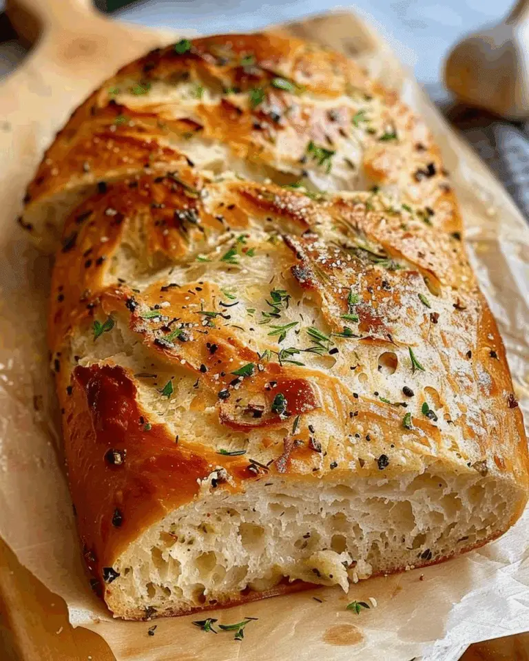 No-Knead Roasted Garlic Bread